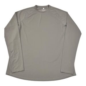 Solbari Men's L UPF 50+ Long Sleeve Sun Shirt Gray Activewear Top